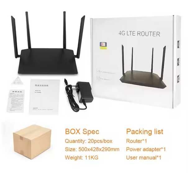 4G WIFi рутер със слот за сим карта, 2.4gHZ, WAN/LAN/VPN/Cloud