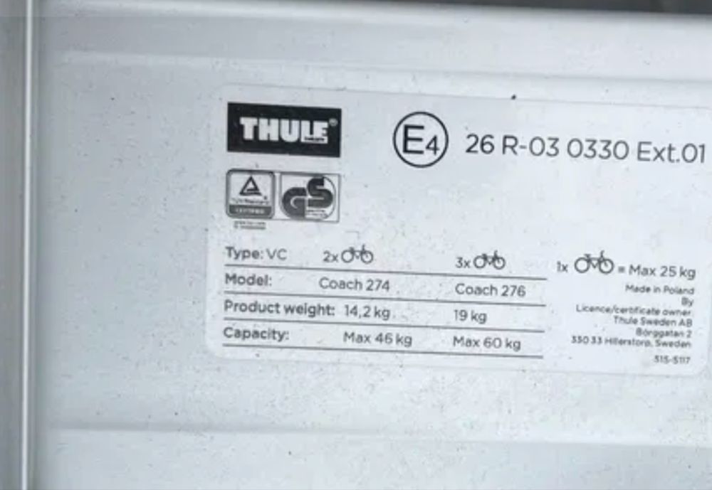 Thule VeloCompact Coach 274