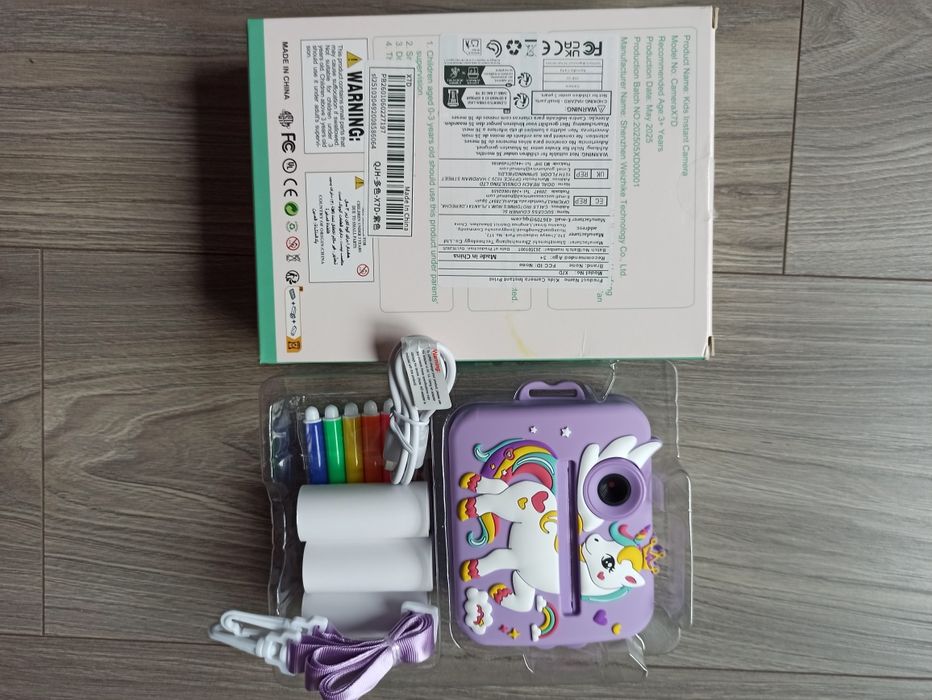 Camera foto copii, model unicorn, imprimare instantanee, Mov