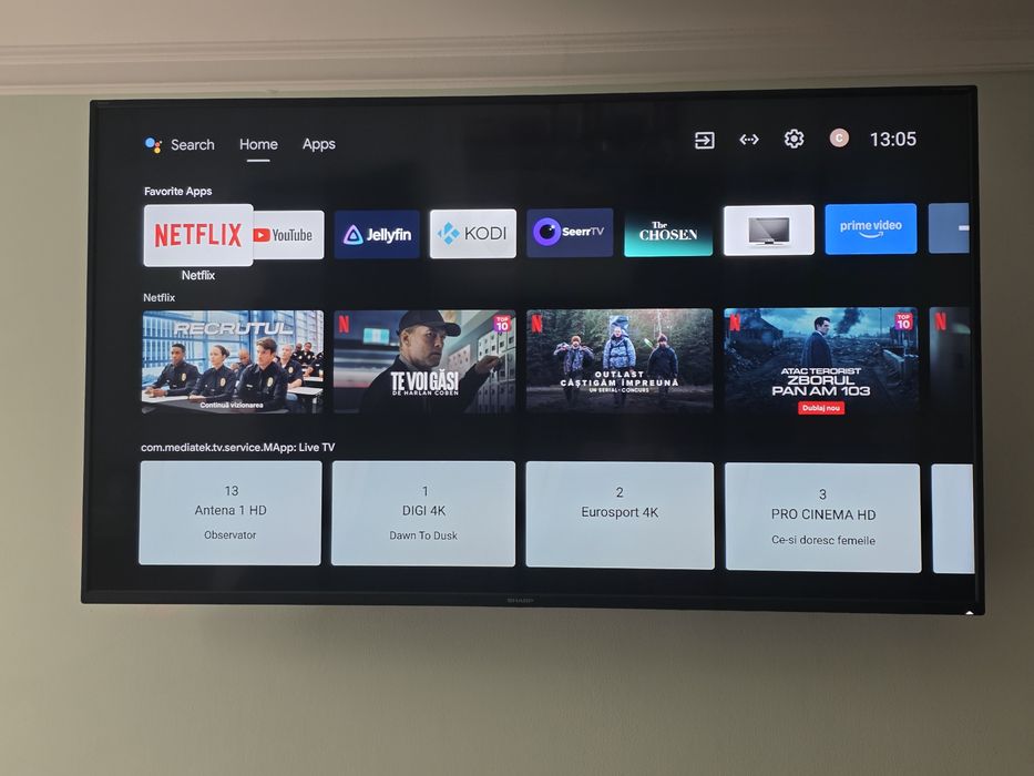 Televizor Smart TV  Sharp Aquos 164 cm 65" inch 4K Android, LED, perfect functional, full box