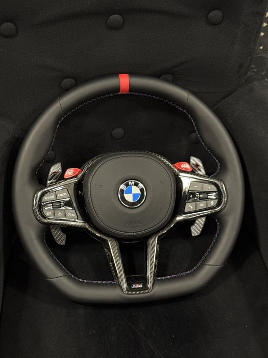 Бмв рули оригинал карбон !! Аирбак рабочий в наличии  bmw rul original