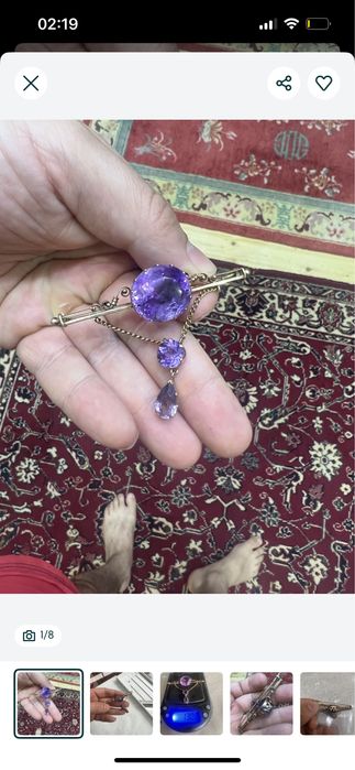 Медальон . Кулон . Рубин . Бриланты .  56 проба