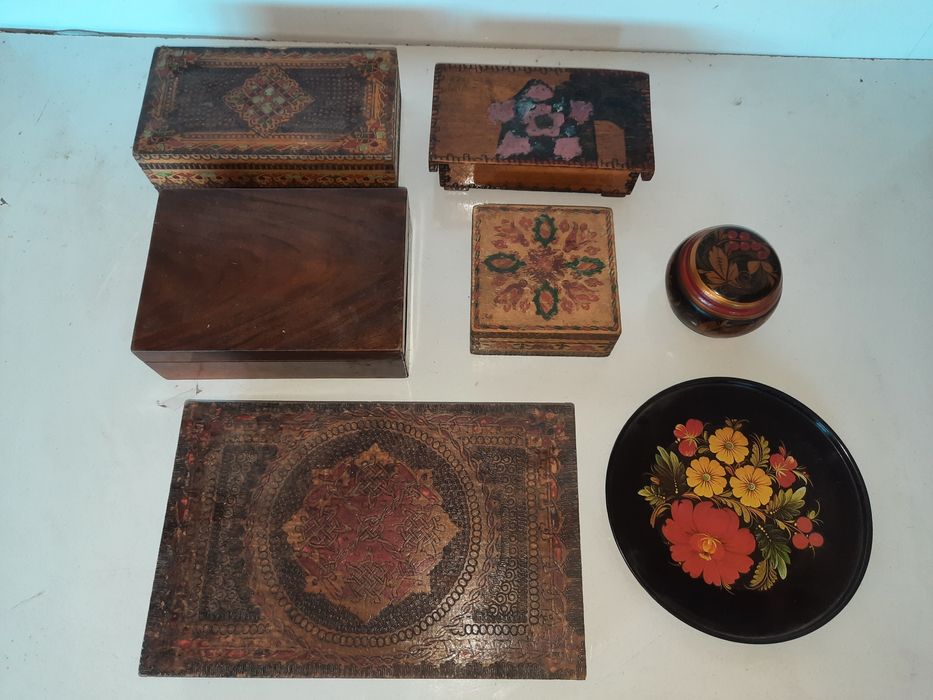 Ретро здрави Руски рисувани дървени кутий