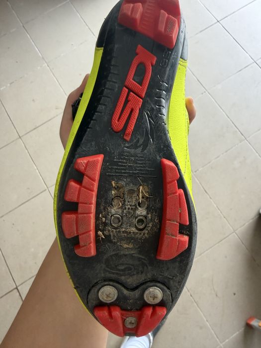 Pantofi ciclism șosea SIDI Wire Carbon – mărimea 39 – galben fluo