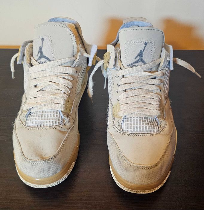 Маратонки Air Jordan 4 Off White SP sail Nike basketball NBA