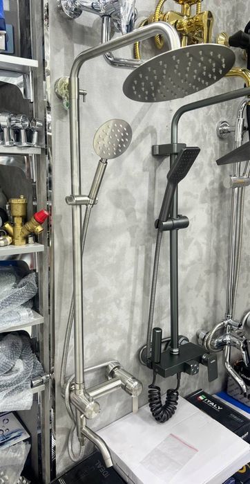 Смеситель  стояк душ Пианино 4в1