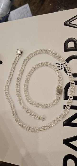 Super Ofera Martie Set Bratarǎ+Lanț Pandora Silver S 925