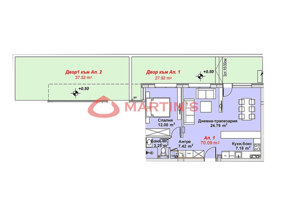 2-стаен в София-м-т Гърдова глава площ 70 цена 165354