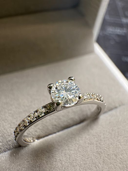 Inel Argint Logodna Elegant 15mm diametru