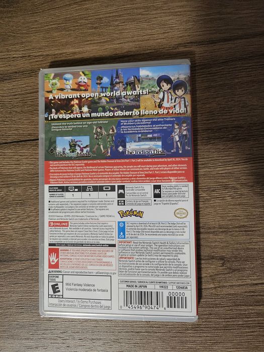 Pokemon Scarlet + DLC Hidden Treasures of Area Zero