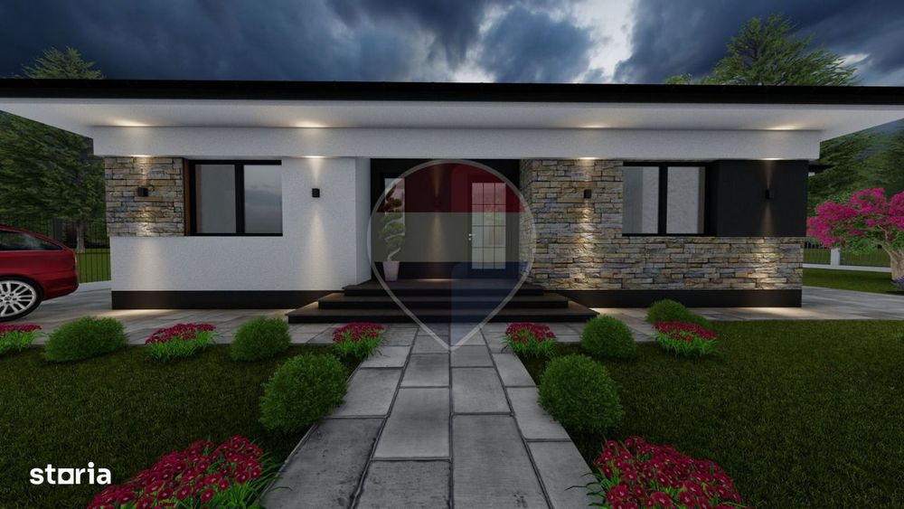 Casă nouă cu 4 camere LA ROSU si 550m2 teren Mocira, Maramureș