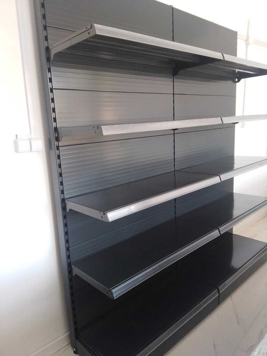 Стелажи крайстенни, островни, гондола  - НОВИ /налични на склад/