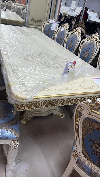 Стол стулья италяндык краскамен