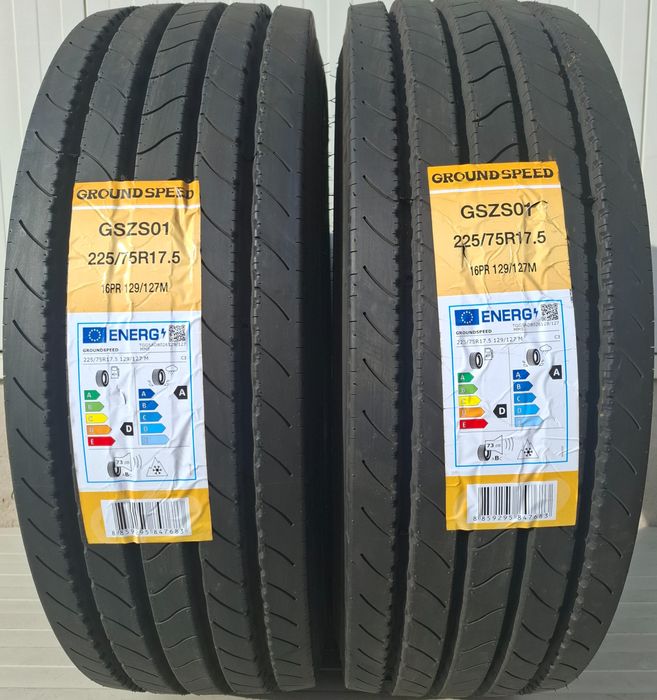 225/75 R17.5, 129M, GROUNDSPEED 16PR, Anvelope directie M+S