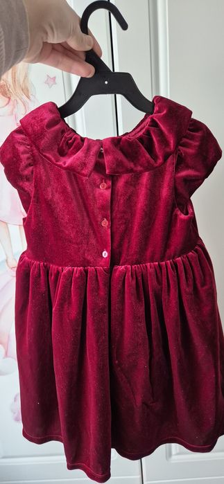 Rochie de catifea bordo