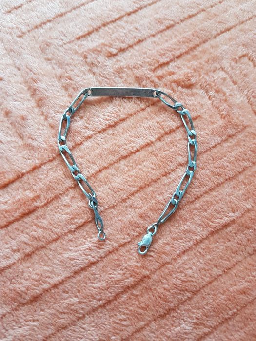 Bratara argint 925 vintage 19.5 cm placuta,cartier,stare foarte buna