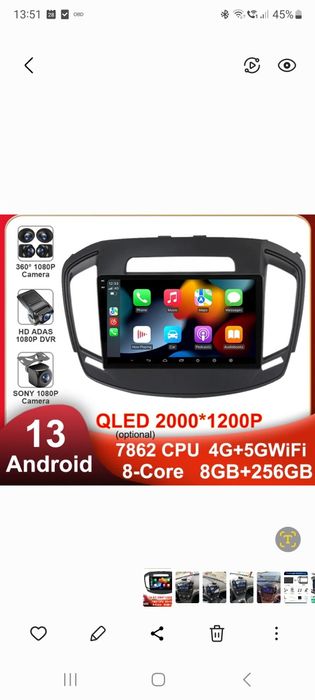 Navigatie Android Opel Insignia Waze YouTube GPS USB casetofon