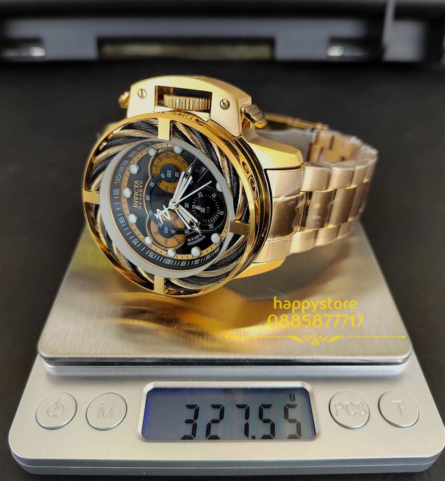 часовник INVICTA Reserve I-Force Chronograph Gold 52 mm, Инвикта нов