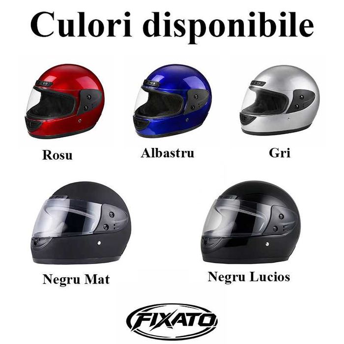 Casca Moto/Scuter/ATV, viziera detasabila, marime universala, Negru