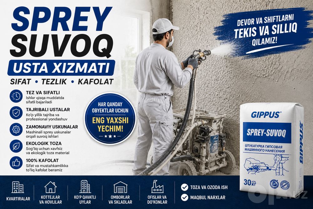 rotband suvoq hizmati, rotband suvoq ustasi, shtukaturka usta aparatda