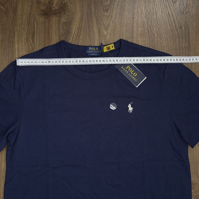 Tricou Polo Ralph Lauren Bărbați Blue Marin Insignă Albă – Nou cu Etichetă – M