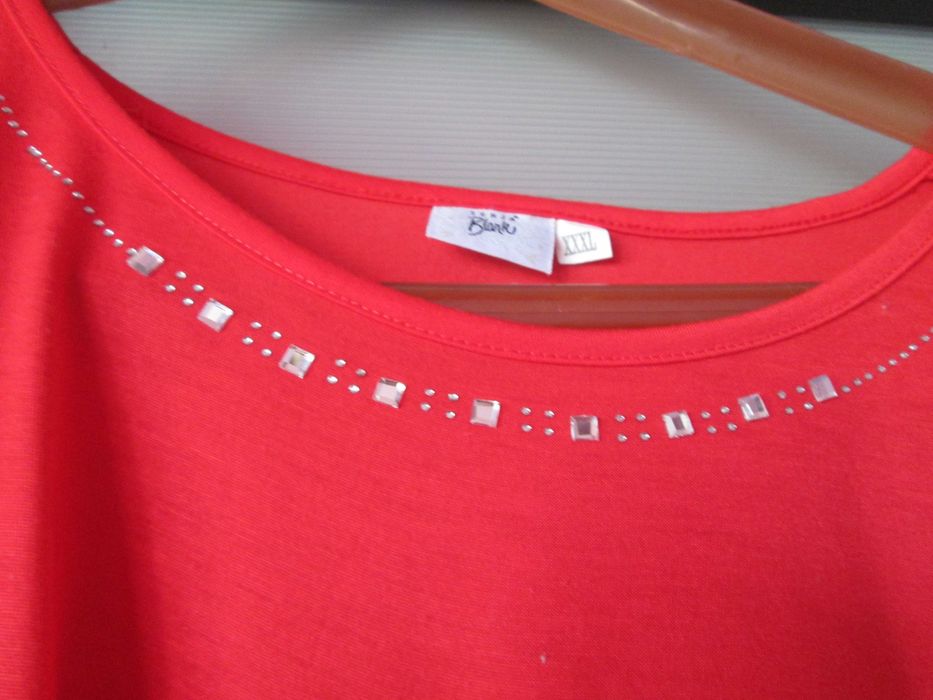 tricou rosu elegant dame XXXL