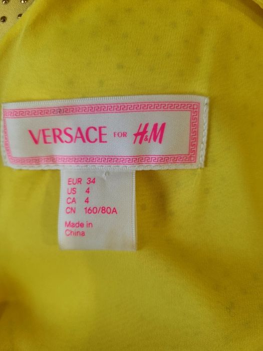 Rochie galbena iconica Versace for H&M matase