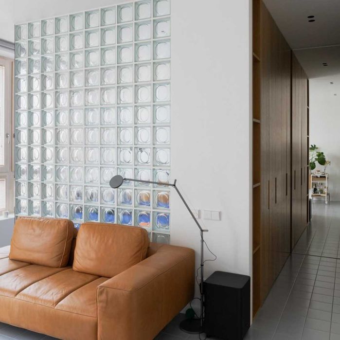 Стеклоблок бесцветный ALPHA волна 19х19х8 Чехия