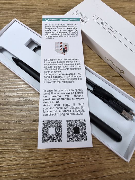 Stylus Pen Zoopie – creion digital pentru tabletă / iPad – cu încărcare USB