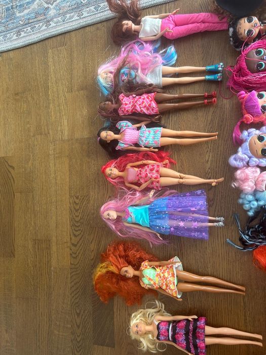 Set 17 papusi LOL & Barbie + accesorii