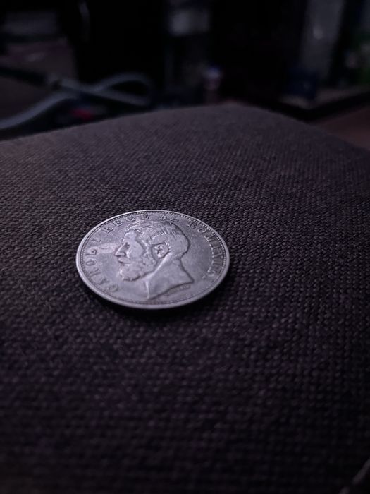 Moneda 5 Lei Regele Carol 1 [1881] Muchie simpla