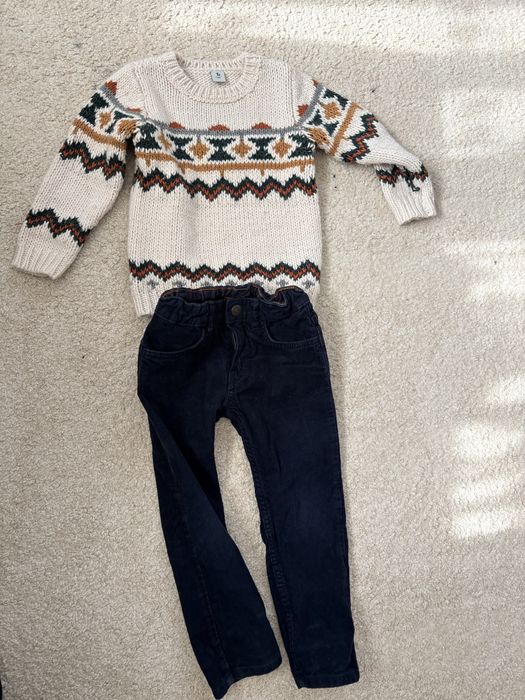 Lot haine baiat elegante , camasi, pulovere, pantaloni,3-4 ani