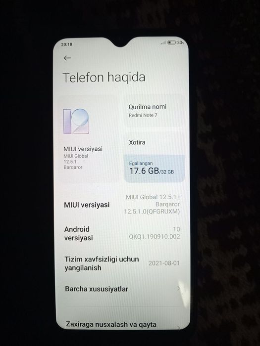 Redmi not 7 32GB