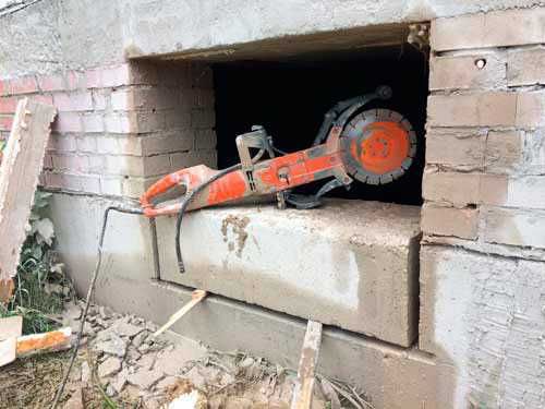 Алмазная резка проемов