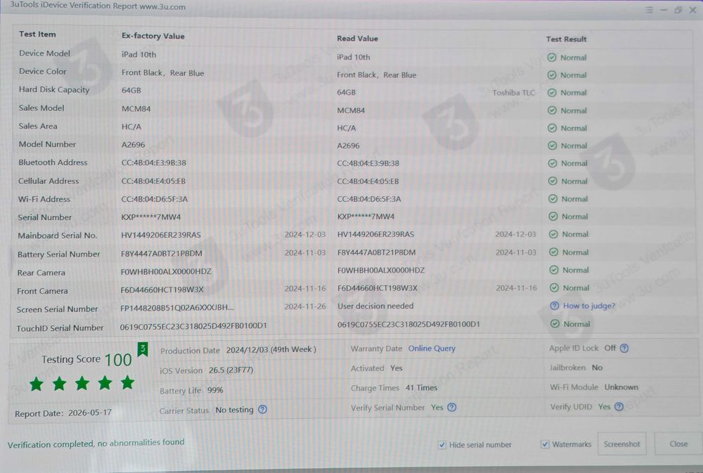 iPad 10 (2024) v2, 64GB, Wifi, Blue, factura si garantie