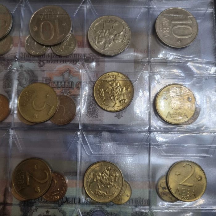 Монети10,5,2,1 лв от 1992г