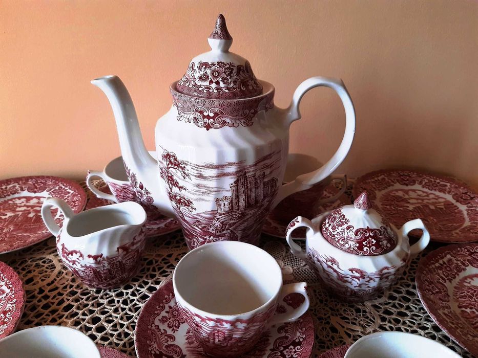 set cafea si mic dejun PORTELAN ENGLEZESC ORIGINAL