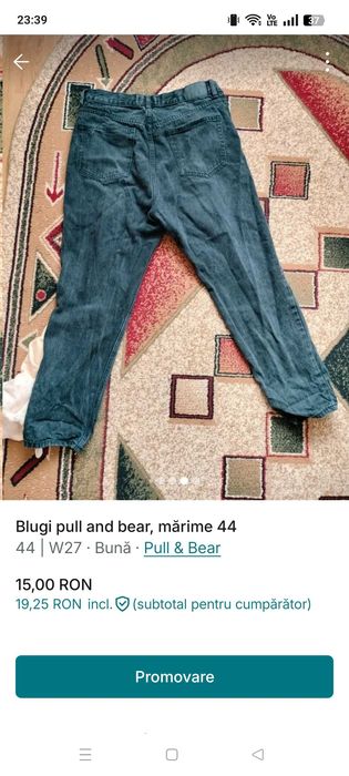 Blugi dama pull and bear mărime 44