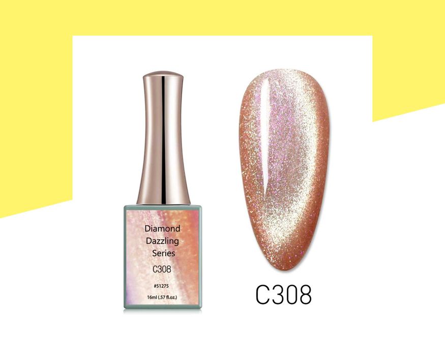 Професионален гел лак серия Diamond Dazzling CANNI, магнитен – 16 мл.