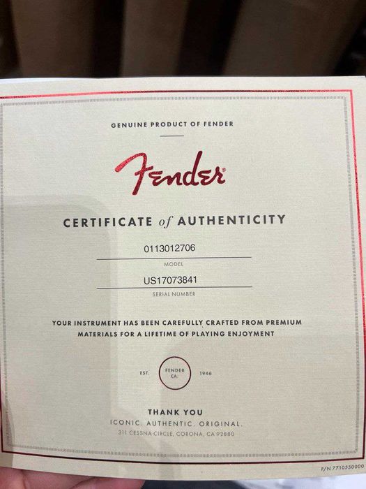 Fender Stratocaster.