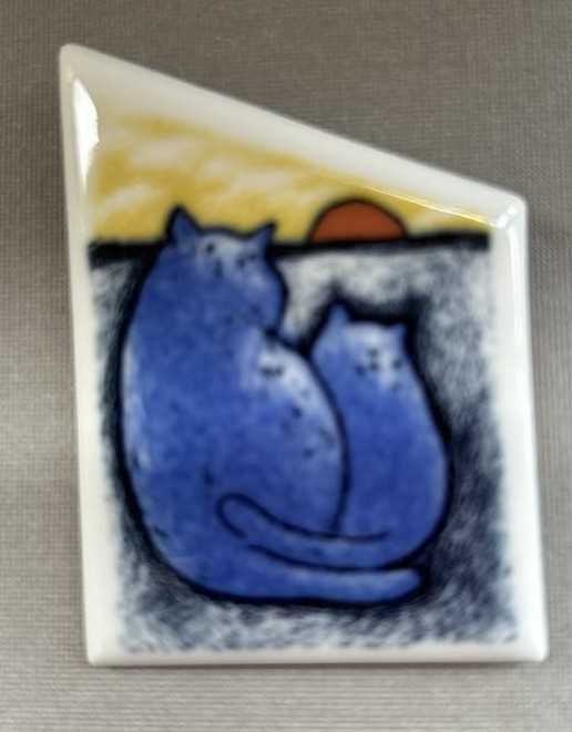 Авторска брошка Lovers, на известната марка Iittala Arabia, Финландия