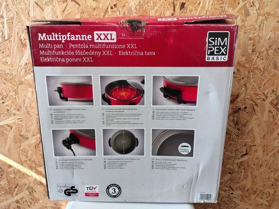 Електрически тава с капак Simpex Basic XXL Partypfanne