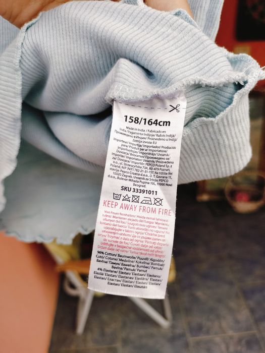 Tricou fete Destination – Albastru deschis / Bleu – Mărime 158/164 (12-14 ani)