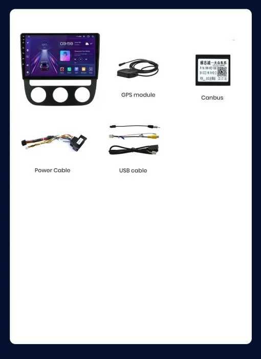 Navigatie Android GOLF 5  / JETTA Waze Yotube Carplay + Camera