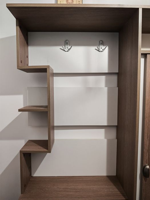 Dulap hol cu pantofar, cuier și oglinda 123x35x195