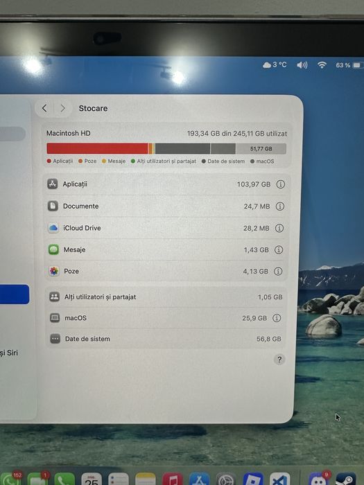 MacBook Air 13″ 2020 M1 8GB/256GB – stare foarte bună, negociabil