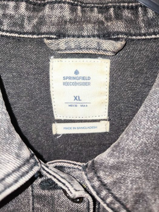 Jachetă/Geacă din denim Springfield – gri antracit, mărimea XL