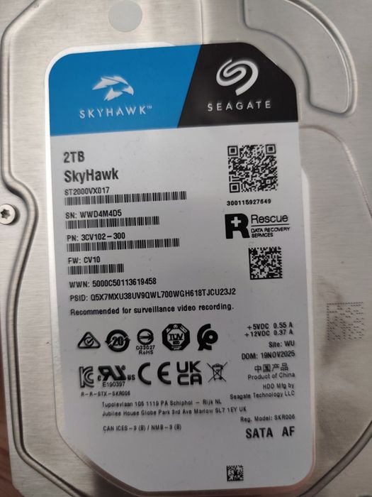 Жёсткий диск Seagate Sky Hawk 2 Tb