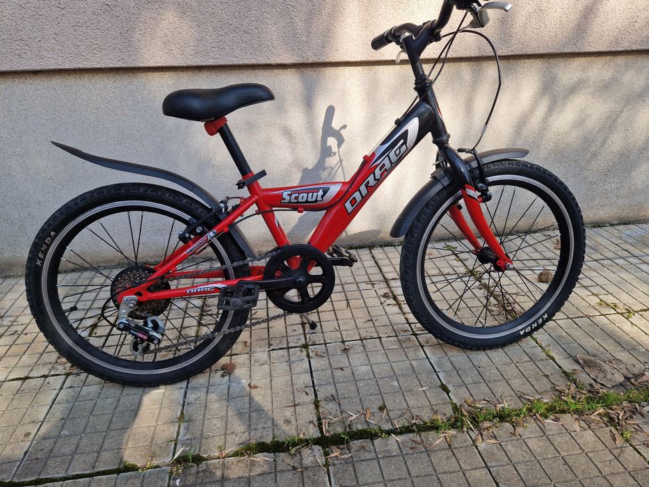Детско колело 20" Drag Scout, палцова команда, 6 скорости, степенка и