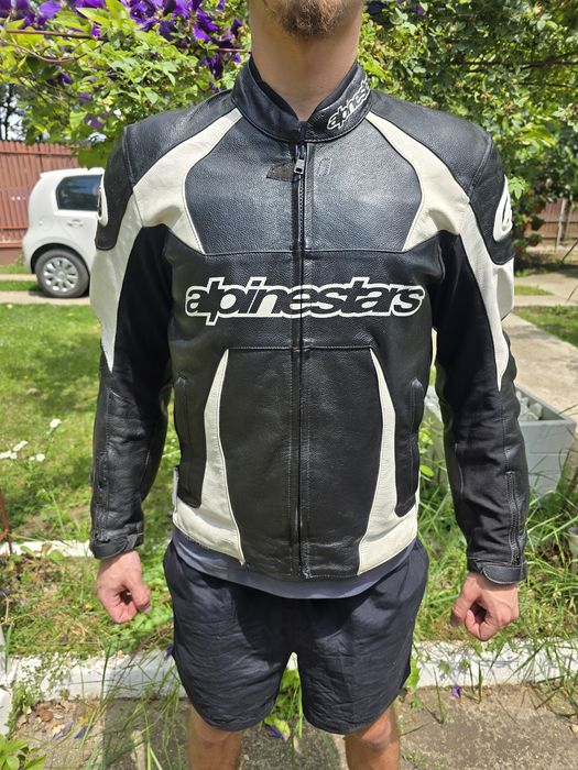 Geaca moto piele ALPINESTARS 50 M monster energy